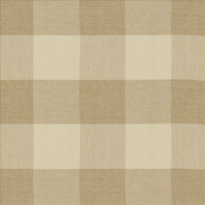 Kasmir Athena Check Wheat in 1471 Brown Polyester
 Fire Rated Fabric Buffalo Check  High Performance CA 117  Plaid and Tartan  Fabric